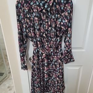 Nanette lepore floral shirt dress with belt size 10